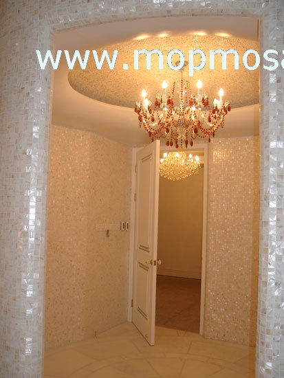 white mother of pearl shell mosaic