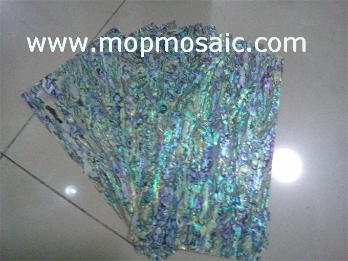 Abalone shell veneer for fishing rods