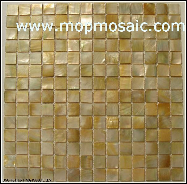 Yellow mother of pearl mosaic