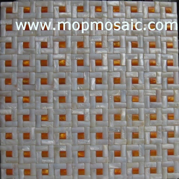 Convex mother of pearl mosaic