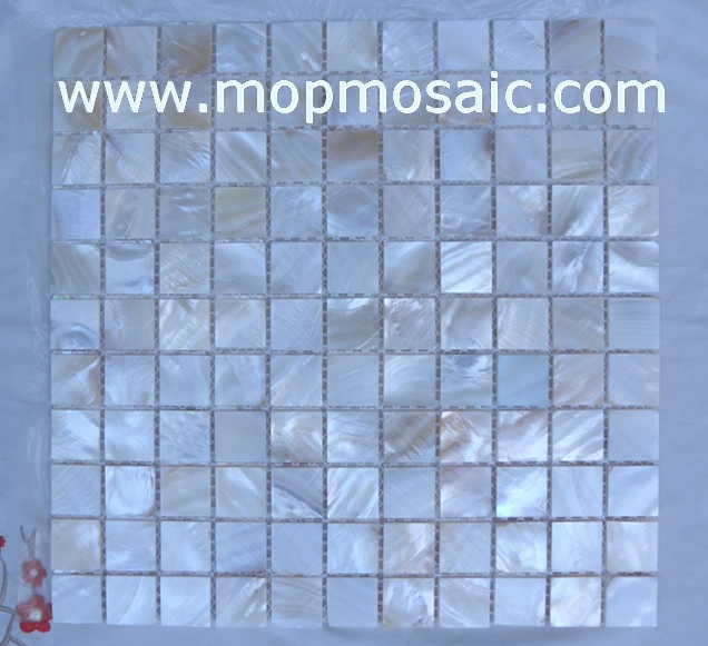 Straight angle natural color shell mosaic
