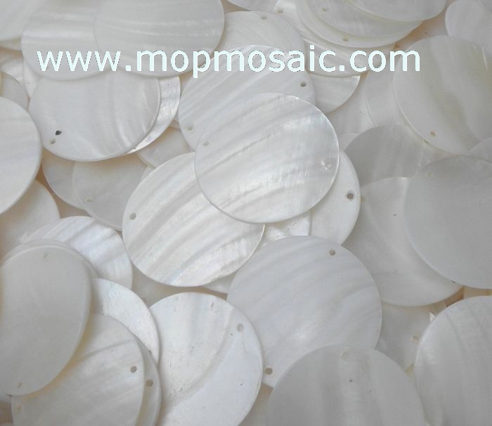 White shell chandelier accessory/shell circles