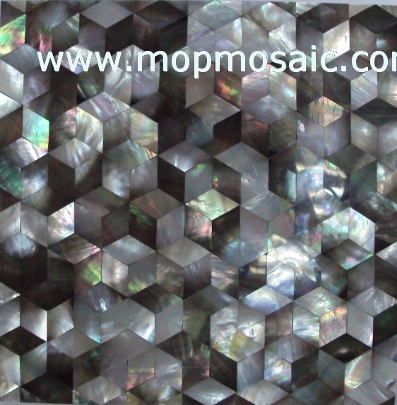 Lozenge blacklip mother of pearl panel