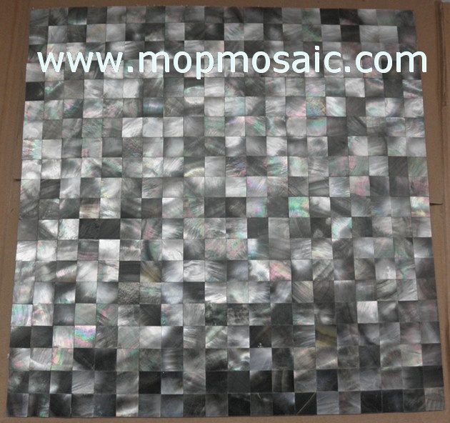 Seamless blacklip shell mosaic backing on mesh