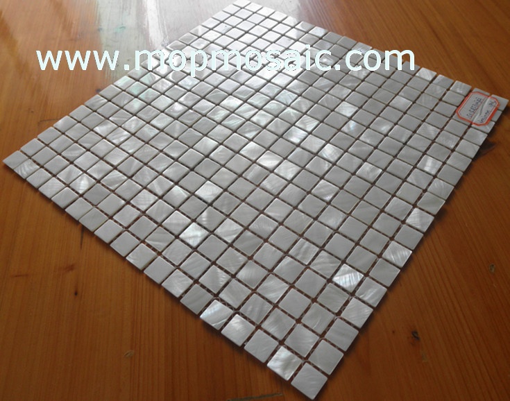15X15mm Super pure white freshwater shell mosaic