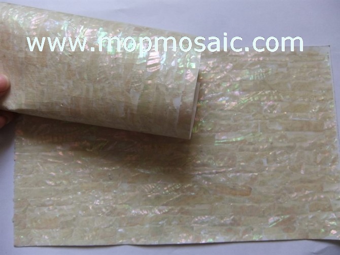 Flexible yellow abalone shell lamiante for fishing rods