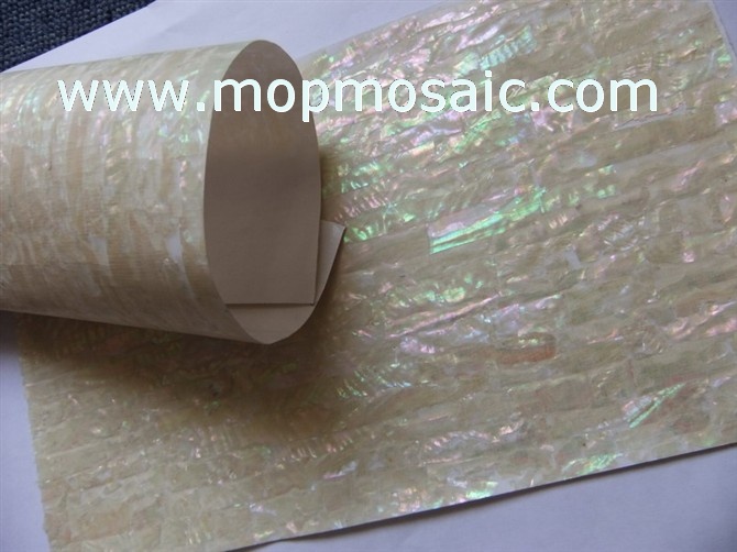 Flexible yellow abalone shell lamiante for fishing rods