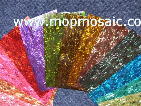 Dyed blue abalone shell sheet