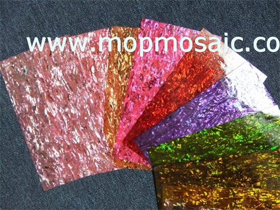 Dyed light golden paua shell paper