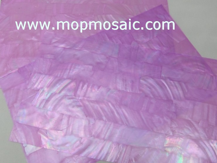 Dyed white freshwater shell laminate