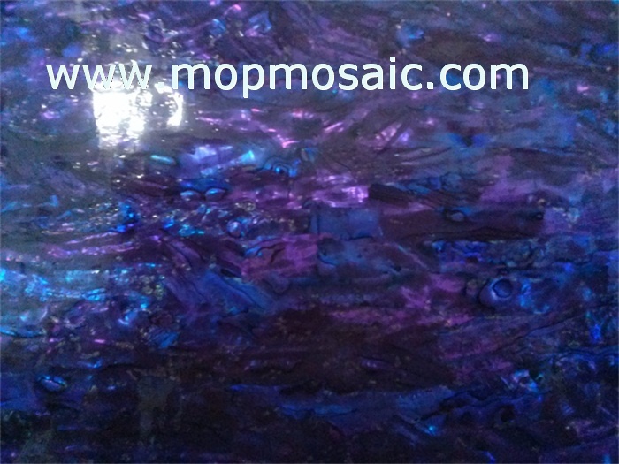 Dyed royal bule color abalone shell veneer