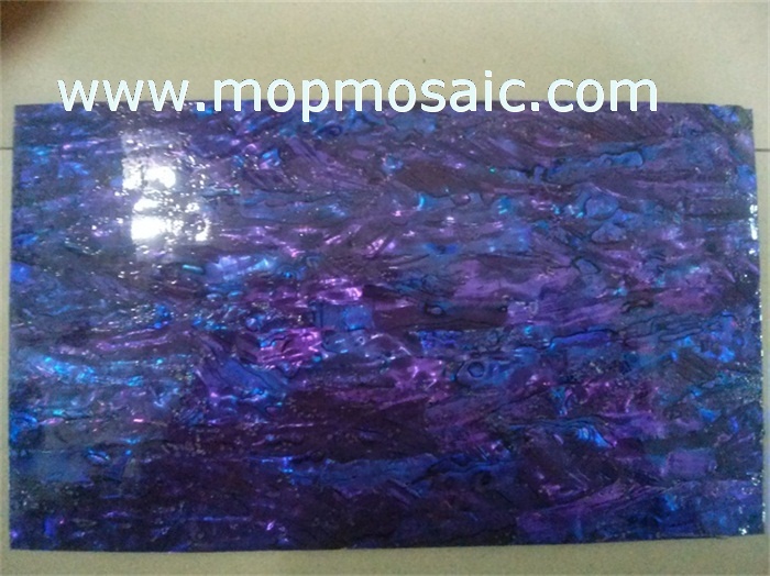 Dyed royal bule color abalone shell veneer
