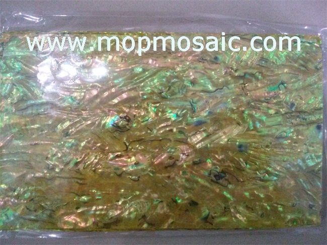 Dyed brown color abalone shell sheet