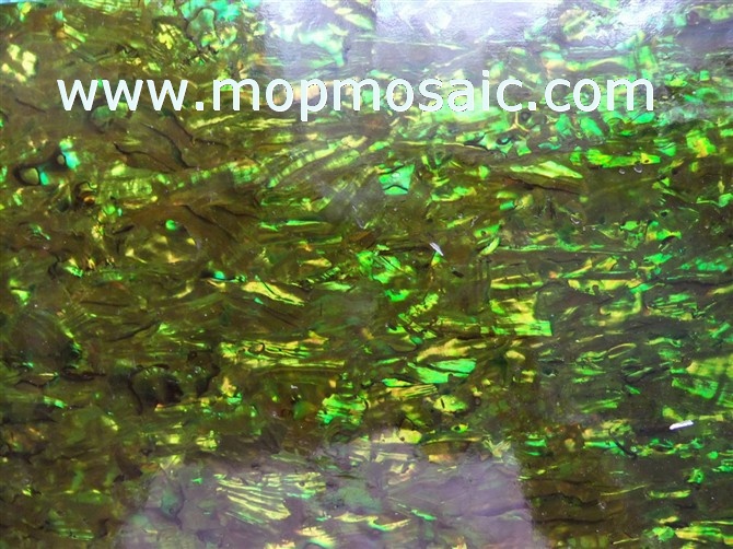 Dyed forest green paua shell laminate