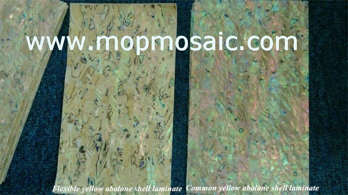 Flexible yellow abalone laminated sheet