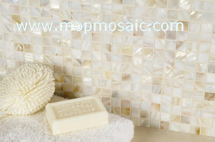 25x25mm natural color mother of pearl shell mosaic