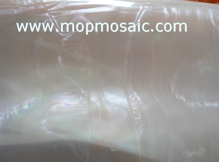 Artifical or fake white mop shell paper