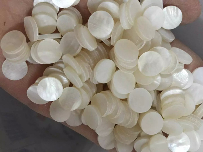 双面纯白白蝶珍珠贝纽扣胚