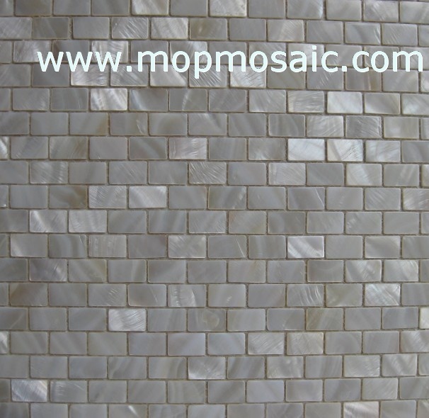 Natural white mother of pearl mosaic