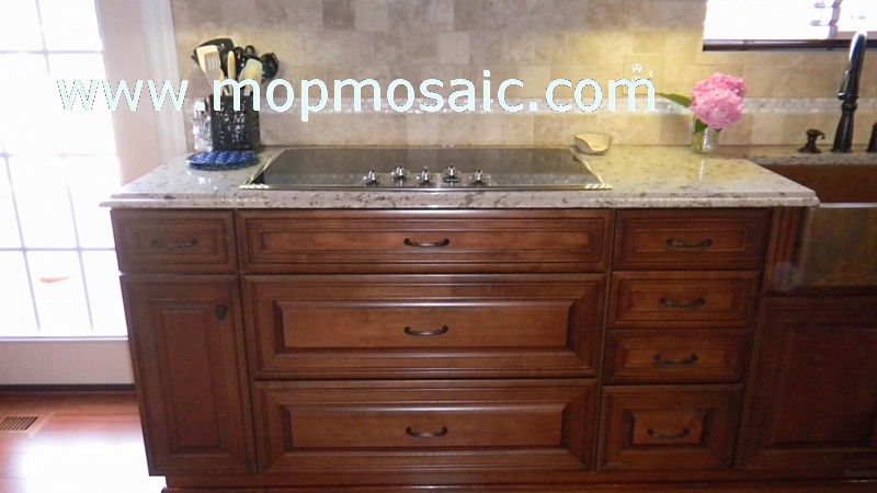 Natural white mother of pearl mosaic