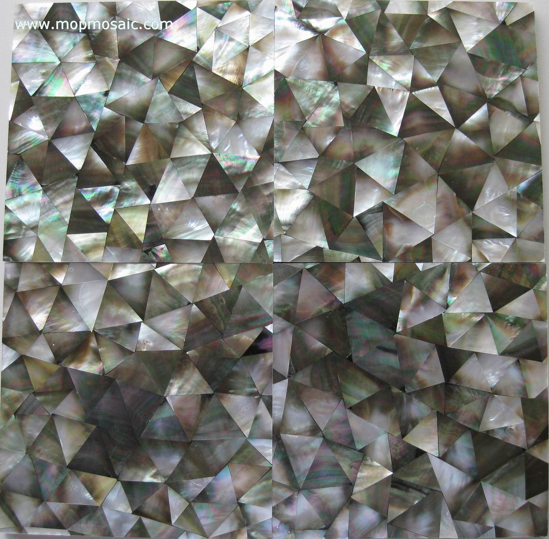 IrregularTriangle Blacklip Shell Tiles