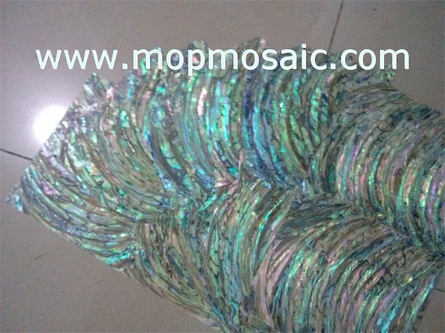 paua shell veneer in wave style