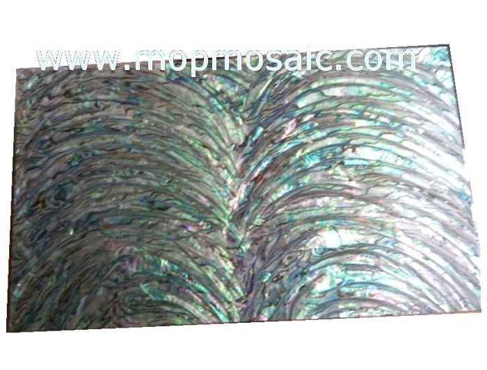 0.5mm thickness wave style blue ablone shell veneer for luthier inlay