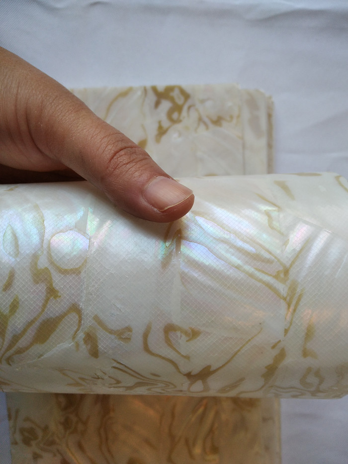 Transparent flexible dapple freshwater shell paper for fishing lures