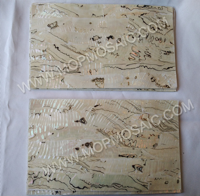 Transparent flexible Mexican abalone shell veneer for fishing lures