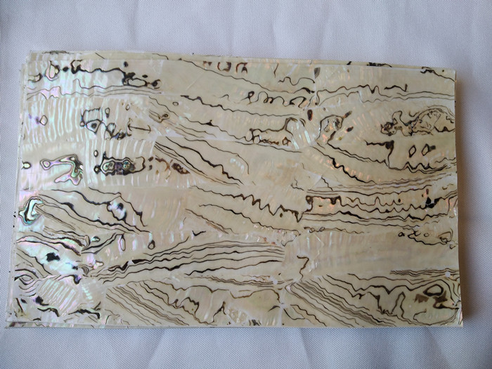 Transparent flexible Mexican abalone shell sheet for fishing lures